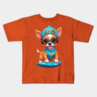 Cute Puppy Splashing in Water Kids T-Shirt